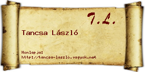 Tancsa László névjegykártya